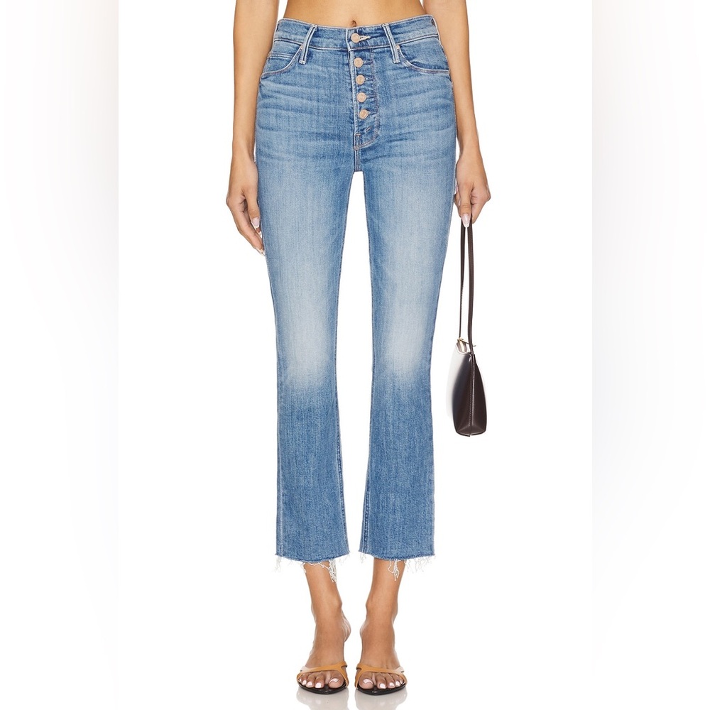 Mother— The Pixie Dazzler Ankle Fray Jeans in Boogie Down